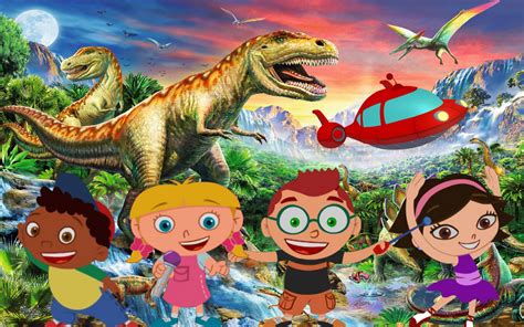 He is around five years (six years in the 2nd season) of age. . Little einsteins quincy and the instrument dinosaurs